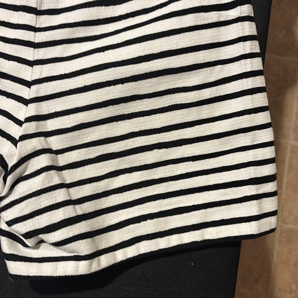 J Crew Black and White Stripe High Rise Shorts - Picture 8 of 8